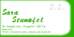 sara stumpfel business card